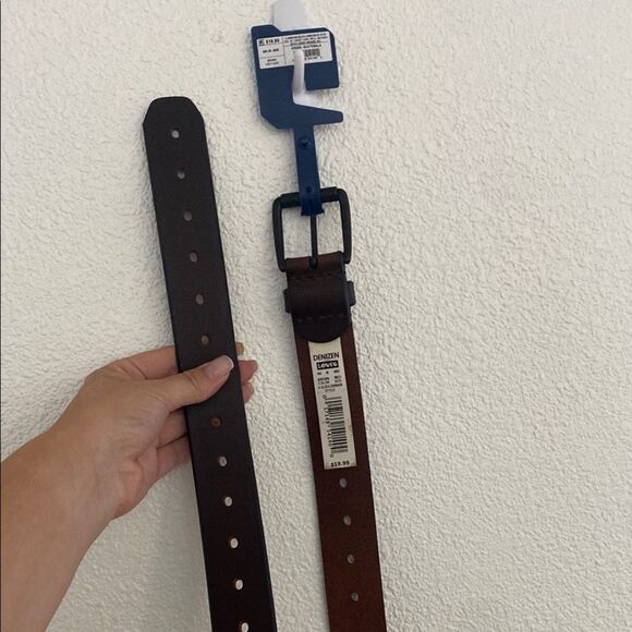 NWT- Levi's Denizen- Brown genuine Leather Belt-Size 34-36 - Picture 5 of 7